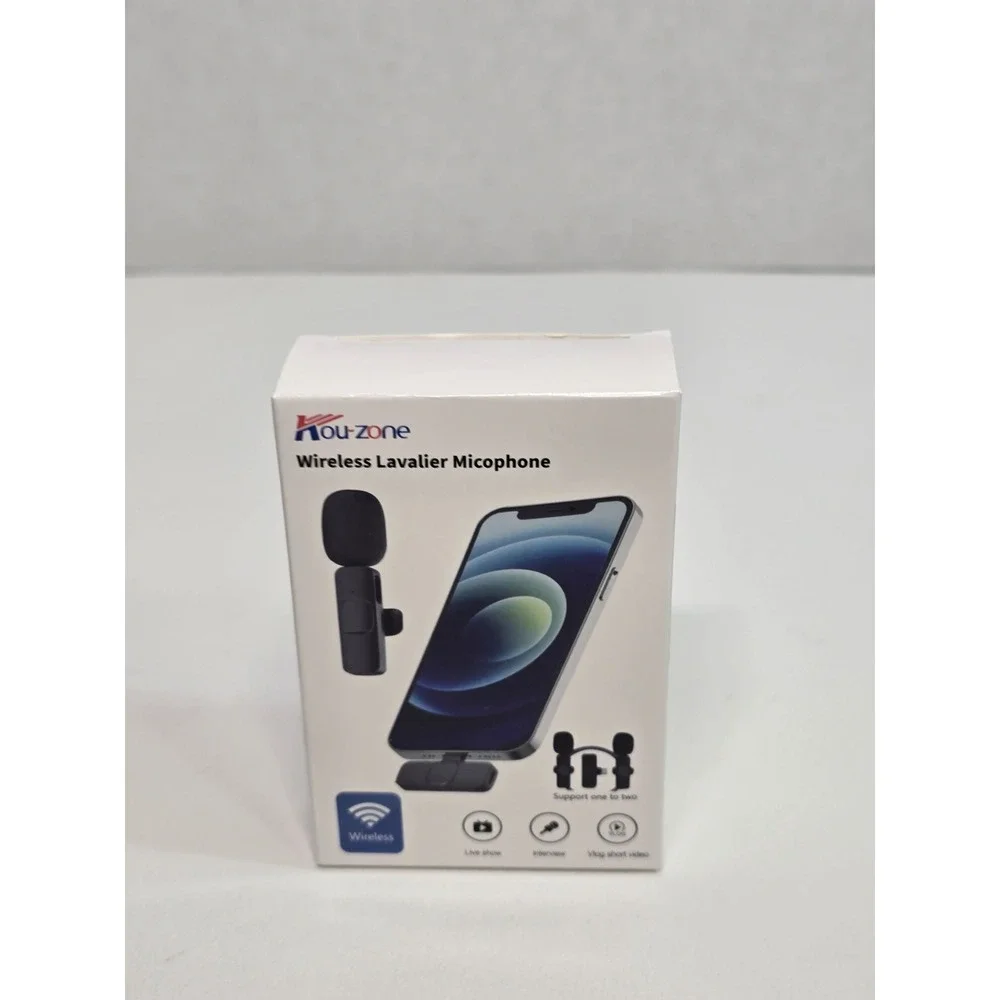 Professional Wireless Lavalier Lapel Microphone for iPhone/iPad/Android Podcast